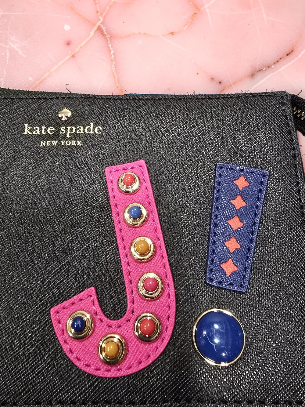 Kate Spade New York Hartley Lane Leila Bejeweled Initial J Wristlet Wallet